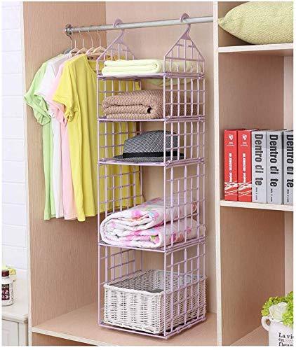 Hanging Organizer- 5 Layer Folding Clothes Storage Racks Hanging Organizer