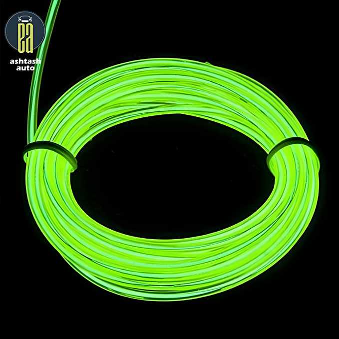 5M EL Wire Car Interior Light Neon Light, Dance Party Decor Light Neon LED Lamp Flexible EL Wire Rope Tube Waterproof LED Strip ? (Only EL Wire)